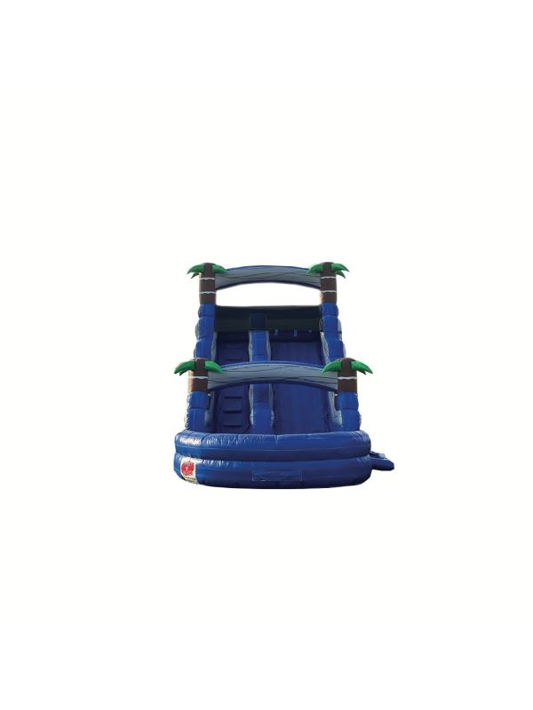 Blue Palm Tree Bouncy Castle