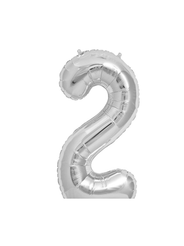 Number2 Silver Balloon 